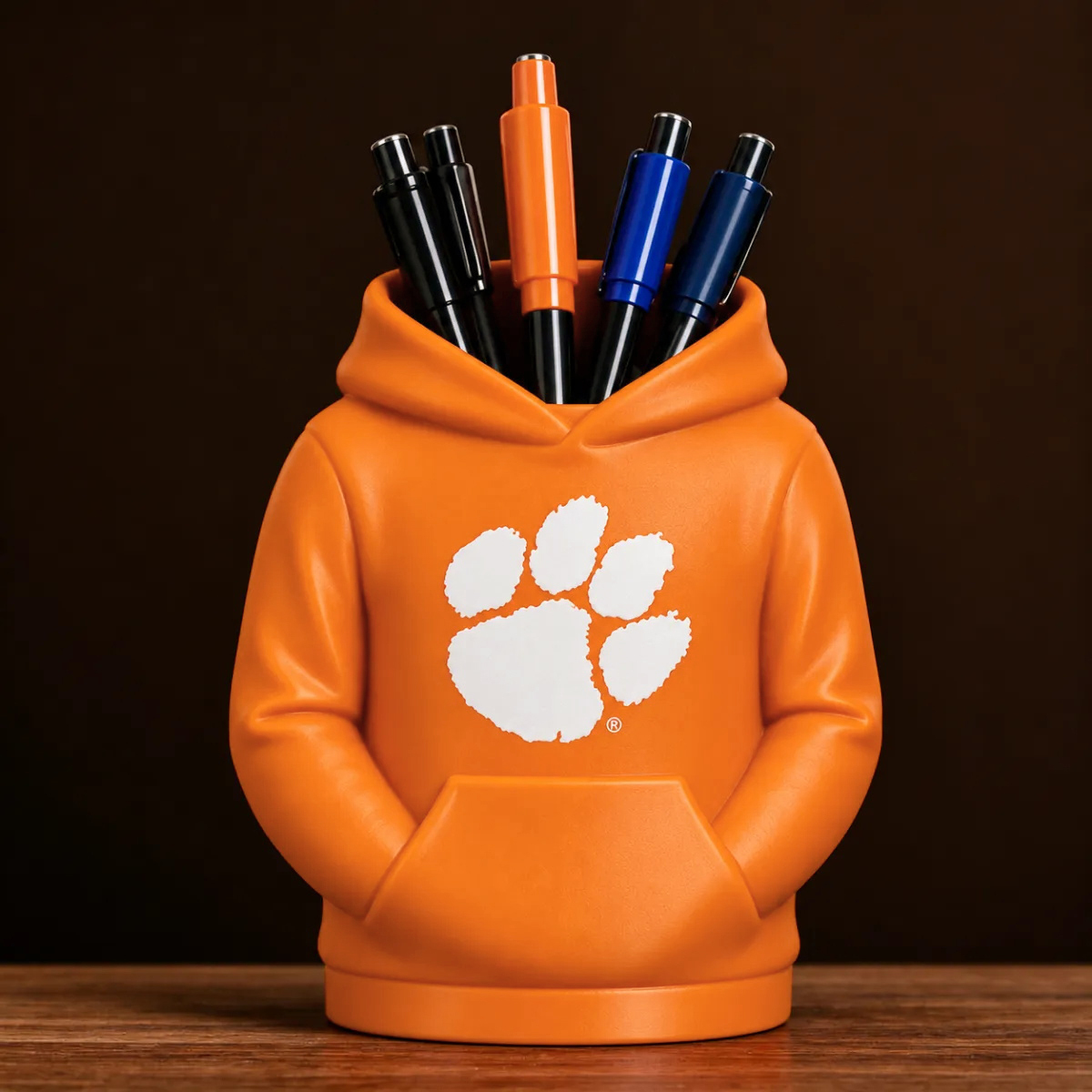 College Hoodie Desk Organizer, Penpotlood En Gebruiksvoorwerphouder, 3D Geprint College Football Kantoor En Keuken Decor, Fan Gift - minebricknl