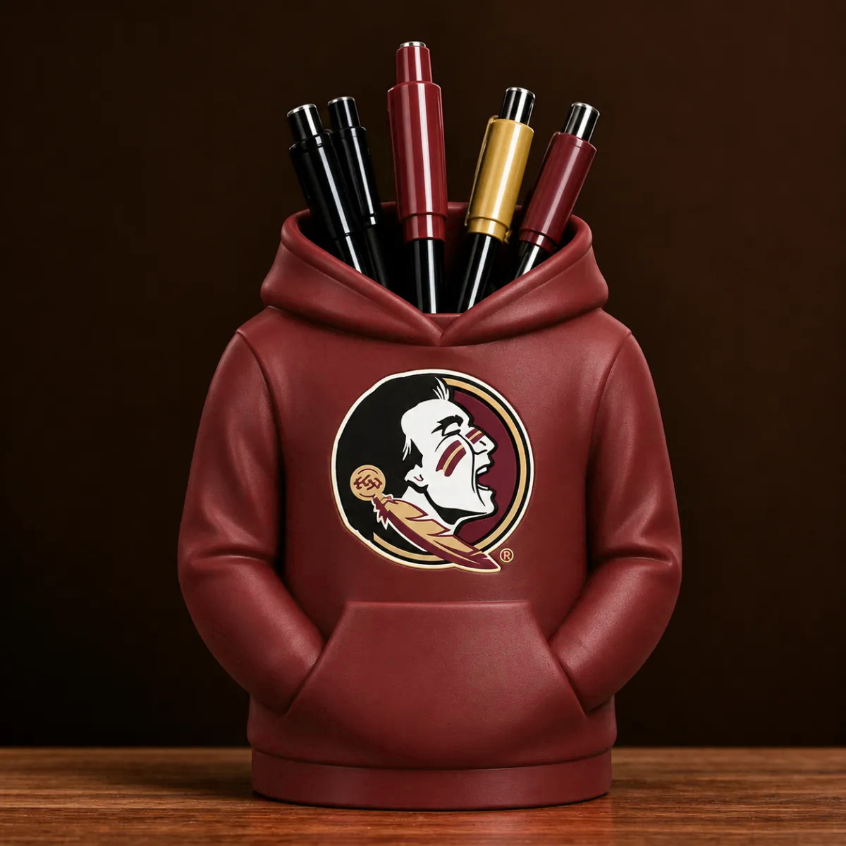 College Hoodie Desk Organizer, Penpotlood En Gebruiksvoorwerphouder, 3D Geprint College Football Kantoor En Keuken Decor, Fan Gift - minebricknl