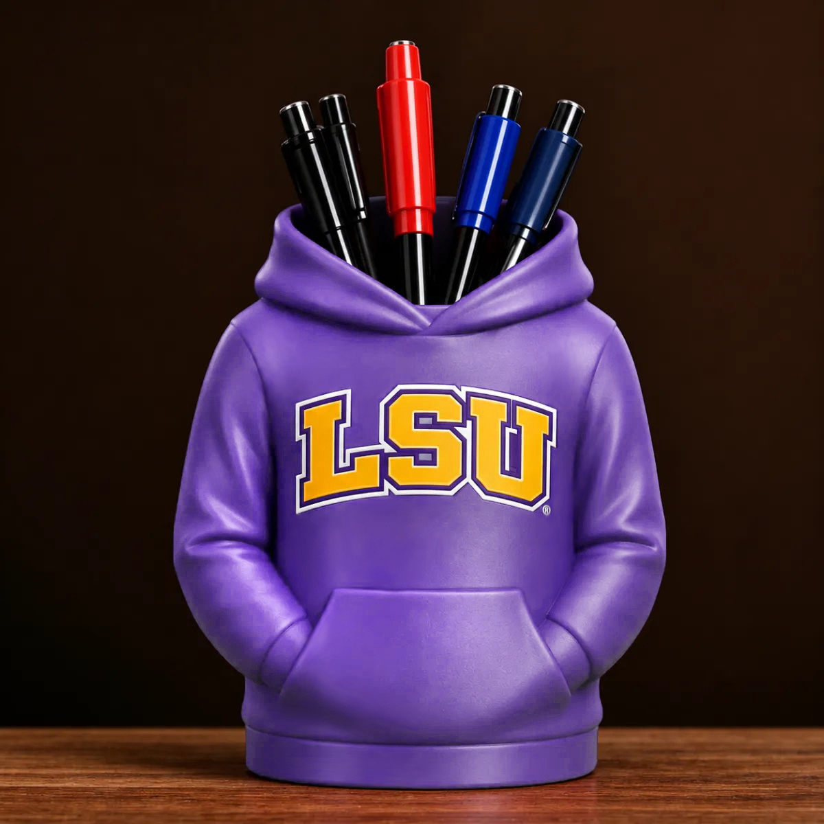 College Hoodie Desk Organizer, Penpotlood En Gebruiksvoorwerphouder, 3D Geprint College Football Kantoor En Keuken Decor, Fan Gift - minebricknl