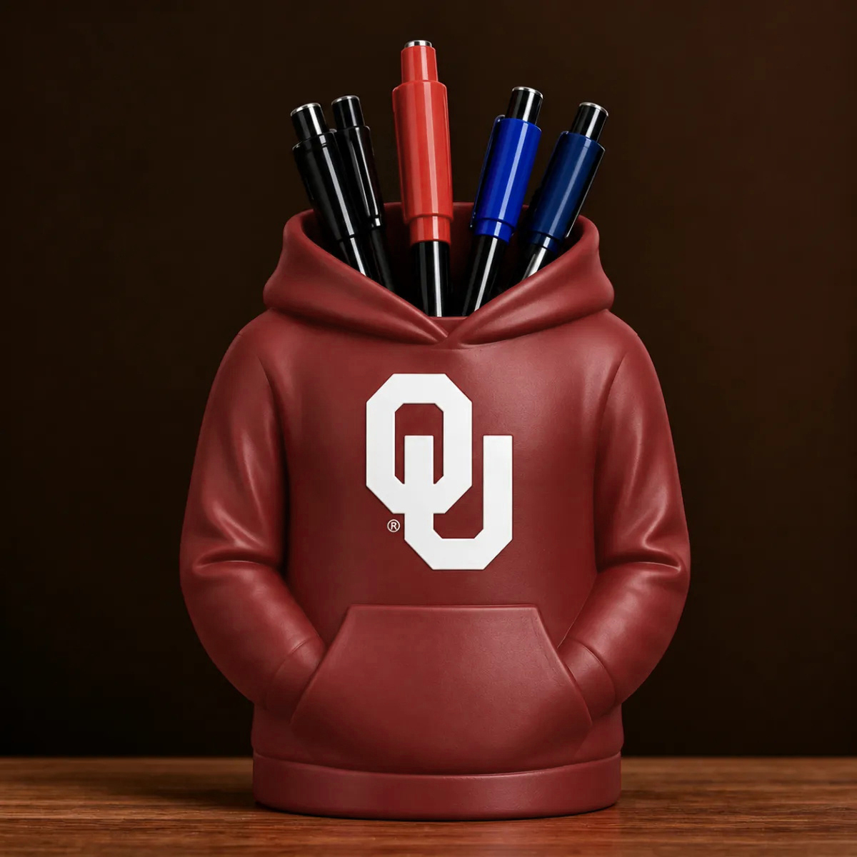 College Hoodie Desk Organizer, Penpotlood En Gebruiksvoorwerphouder, 3D Geprint College Football Kantoor En Keuken Decor, Fan Gift - minebricknl