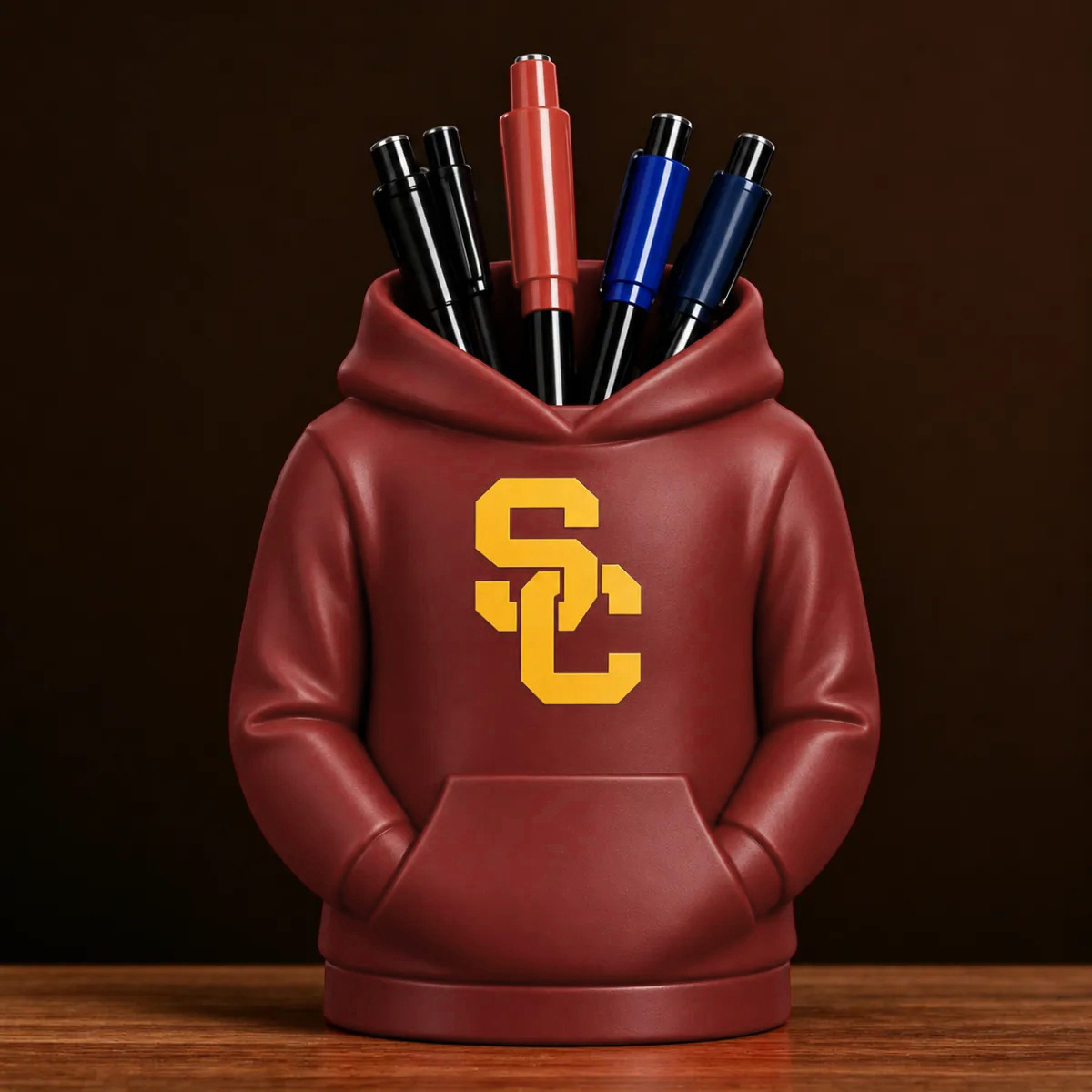 College Hoodie Desk Organizer, Penpotlood En Gebruiksvoorwerphouder, 3D Geprint College Football Kantoor En Keuken Decor, Fan Gift - minebricknl