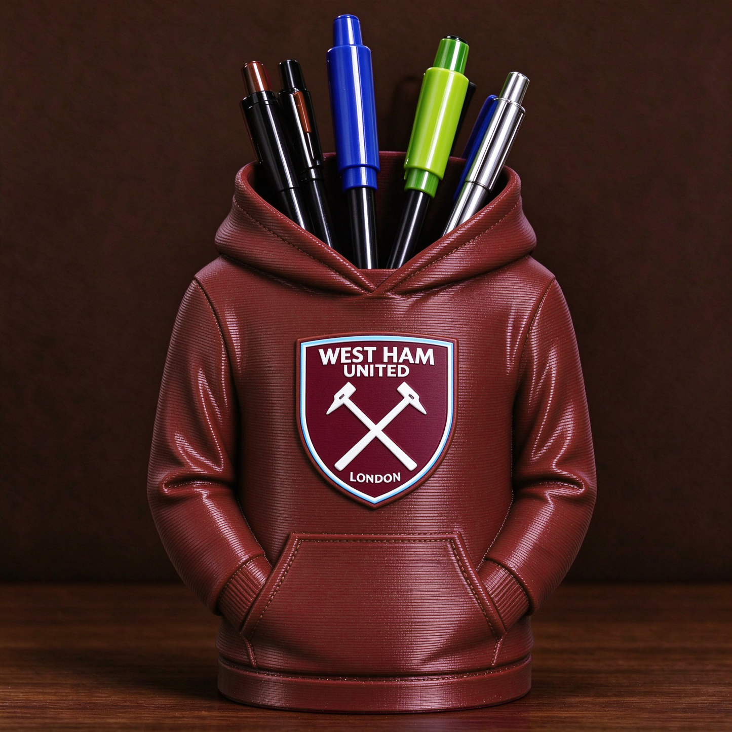 UK Football Hoodie Pen Holder 3D Geprint Bureau Organizer Voetbalfan Cadeau - minebricknl