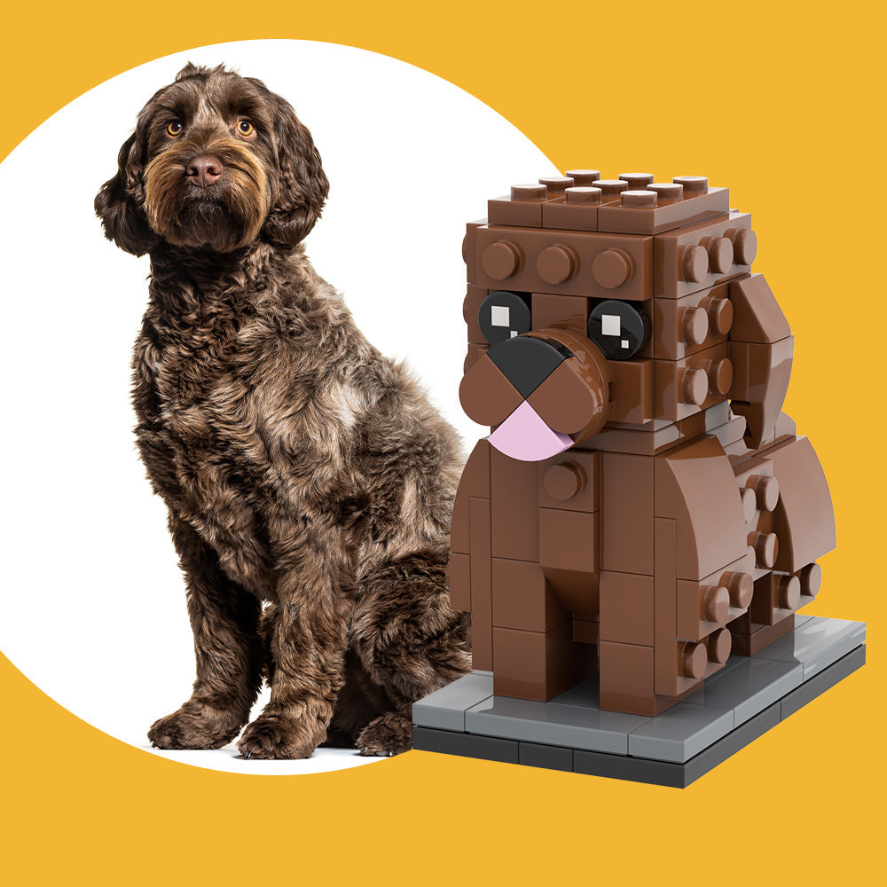 Aangepaste Full Body Aanpasbare Gigantische Poedel 1 Hond Foto Aangepaste Baksteenfiguren Kleine Deeltjesblok Brick Me Figuren Alleen Aangepaste Gigantische Poedel