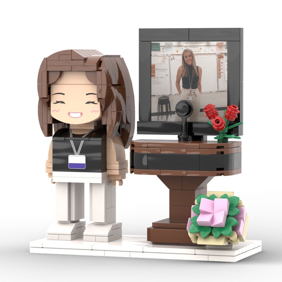 Voetballer Cadeau Aanpasbaar 1 Persoons Cadeau Volledig Lichaam Aangepaste Bakstenen Figuren Voetbal Beroepscadeau - minebricknl