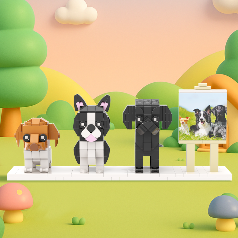 Persaonalized Cat Dog Full Body Brick Figures Huisdier Familie Cadeau - minebricknl