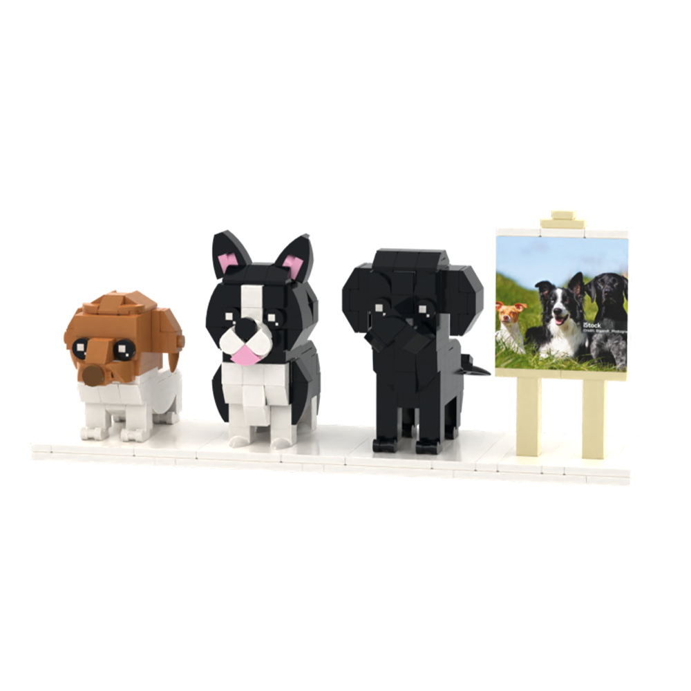 Persaonalized Cat Dog Full Body Brick Figures Huisdier Familie Cadeau - minebricknl