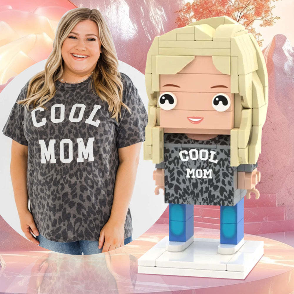 Aangepaste Stenen Figuren Voor Mama, Gepersonaliseerde Moederdagaandenken Voor 1 Persoon - minebricknl