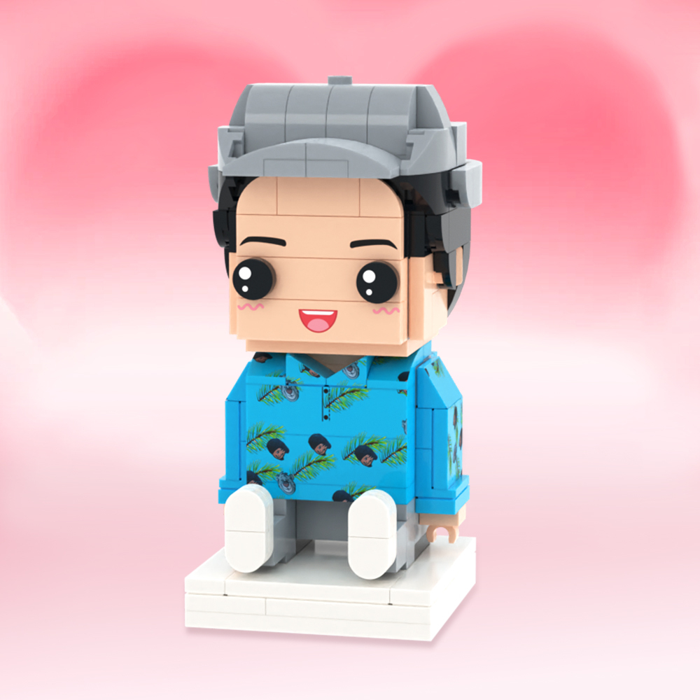 Aangepaste 1-persoons Zittende Bakstenen Figuren, Creatief Cadeau Voor Kinderen - minebricknl