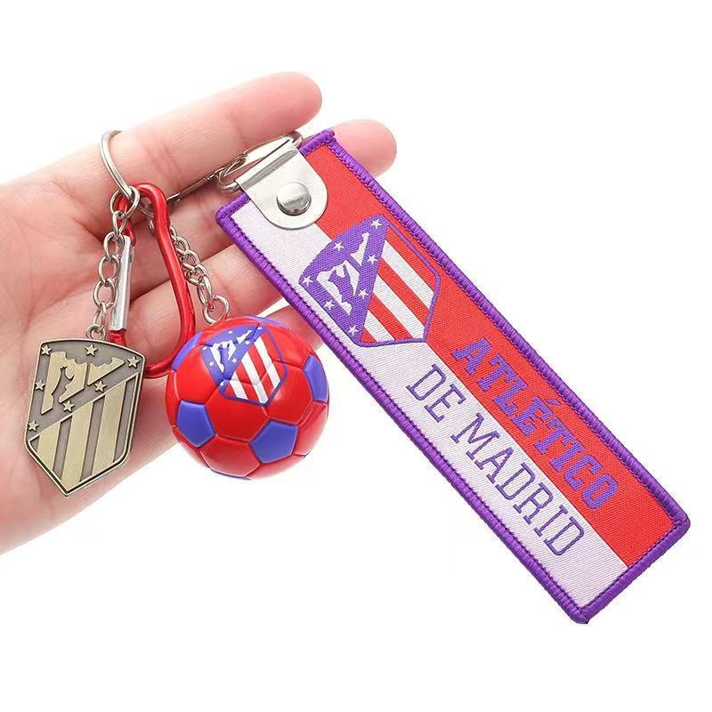 Voetbalteam Sleutelhangerset – Mini-voetbalhanger + Geweven Riem Voor Fans, Cadeau Voor Verjaardag, Kerstmis, Vaderdag - minebricknl
