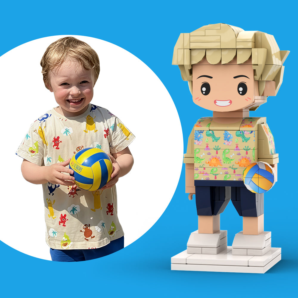 Full Body Aanpasbare 1 Persoon Aangepaste Schattige Baksteenfiguren Kleine Deeltjesblok Speelgoedcadeaus Voor Kinderen