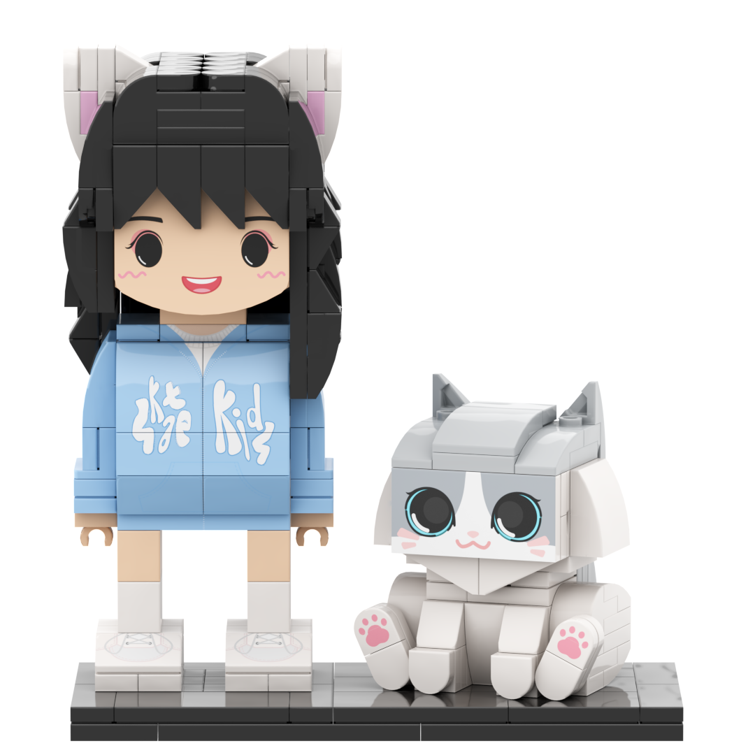 Gepersonaliseerde Foto Van Een Persoon Die Met Een Hond Zit, Cadeau Voor Huisdierliefhebbers - minebricknl