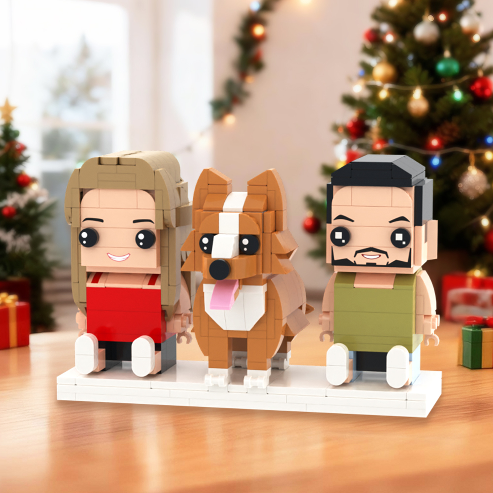 Gepersonaliseerde, Zittende Stenen Figuren Met Een Volledig Lichaam, Universeel In Elkaar Grijpend Plastic Speelgoed Voor Kinderen En Katten, Kerstcadeau - minebricknl