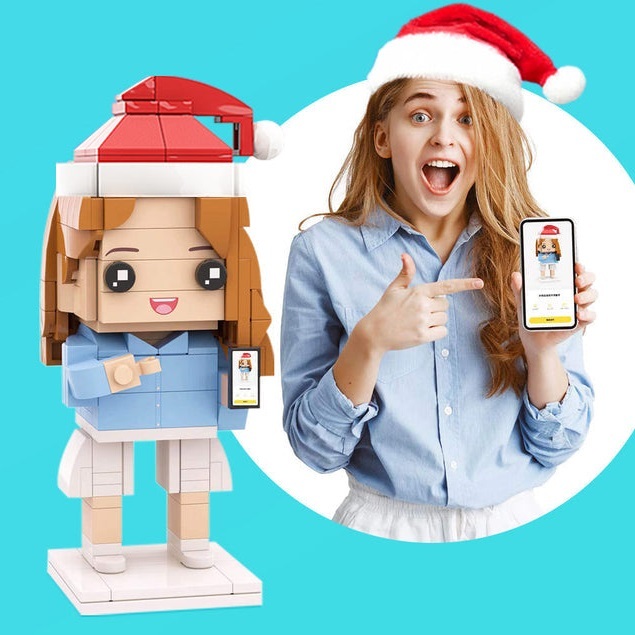 Volledig Lichaam Aanpasbare 1 Persoon Aangepaste Baksteenfiguren Klein Deeltjesblok Speelgoed Universeel In Elkaar Grijpende Plastic Speelgoed Brick Me Figuren Kerstcadeaus Voor Haar