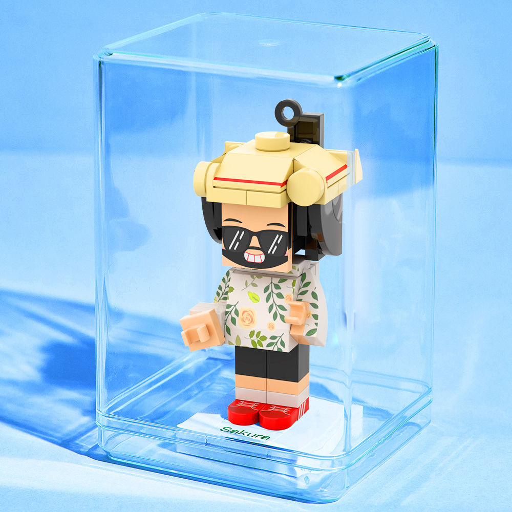 Aangepaste Mini-steenfiguren, Aanpasbare Sleutelhanger Met Kleine Deeltjesblokken Voor 1 Persoon Voor Hem - minebricknl