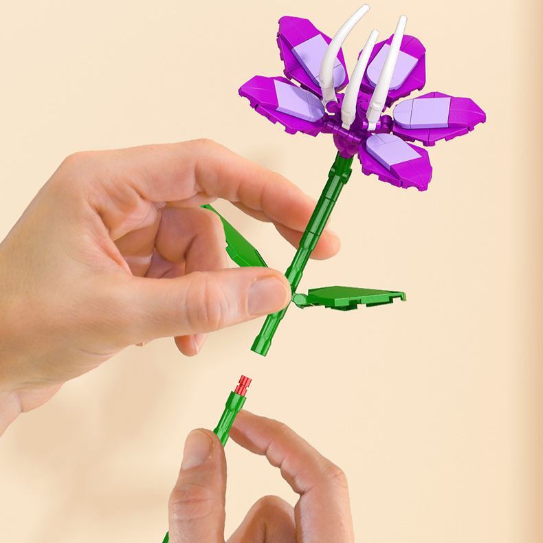 12 Dagen Van Kerstmis Bloemboeket Bouwstenen – Verzamelbaar Bloemen Aftelcadeau - minebricknl