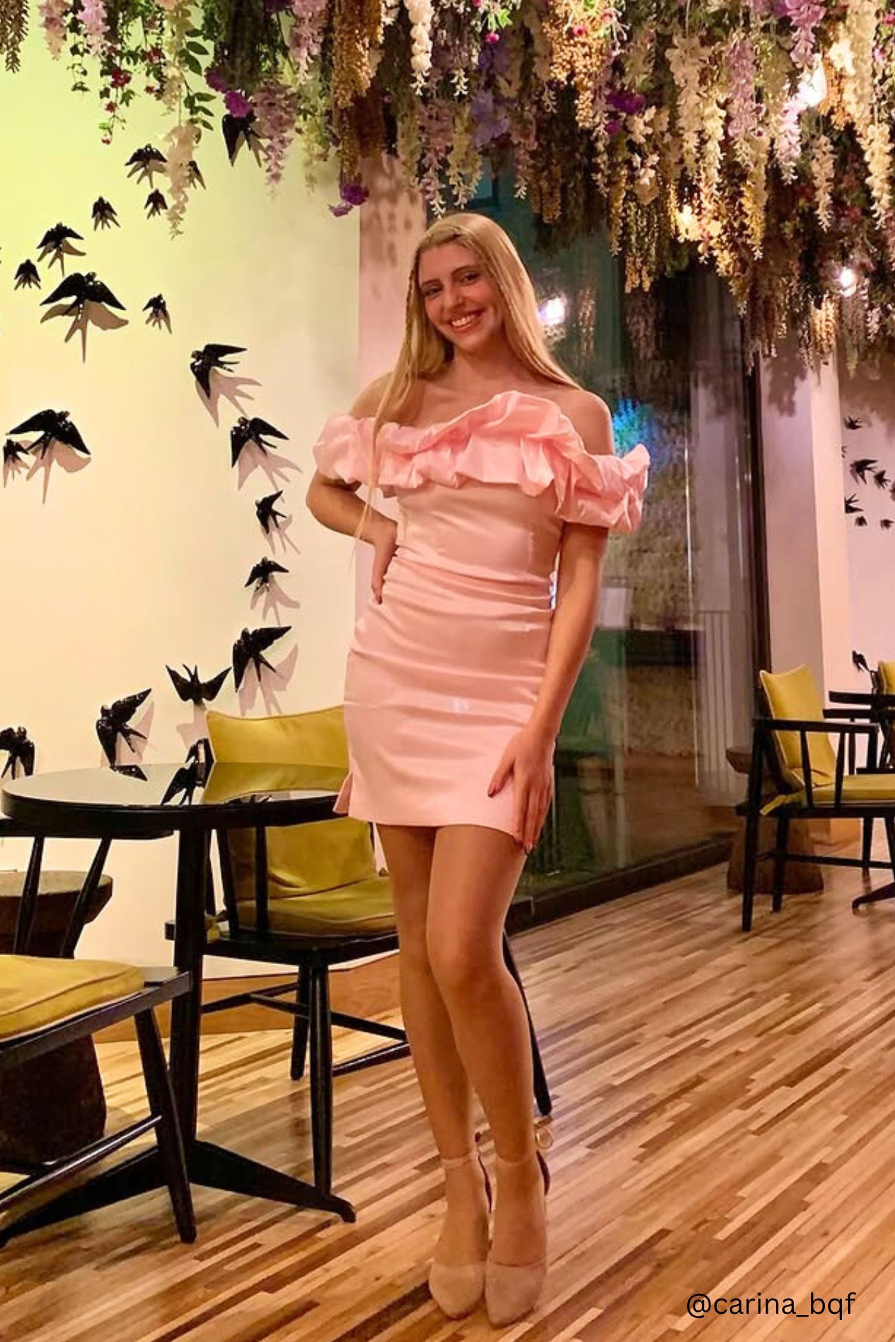 Satin Shirring Strapless Mini Dress