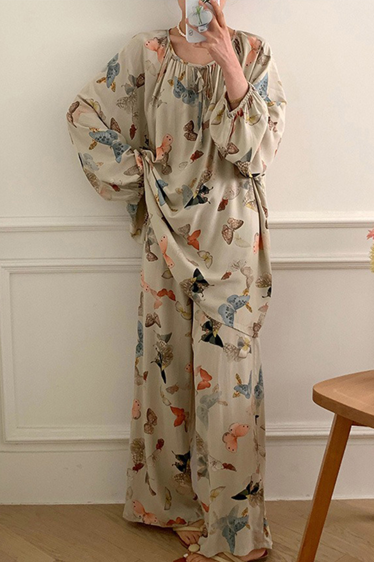 Printed Tie-up Oversize Loungewear