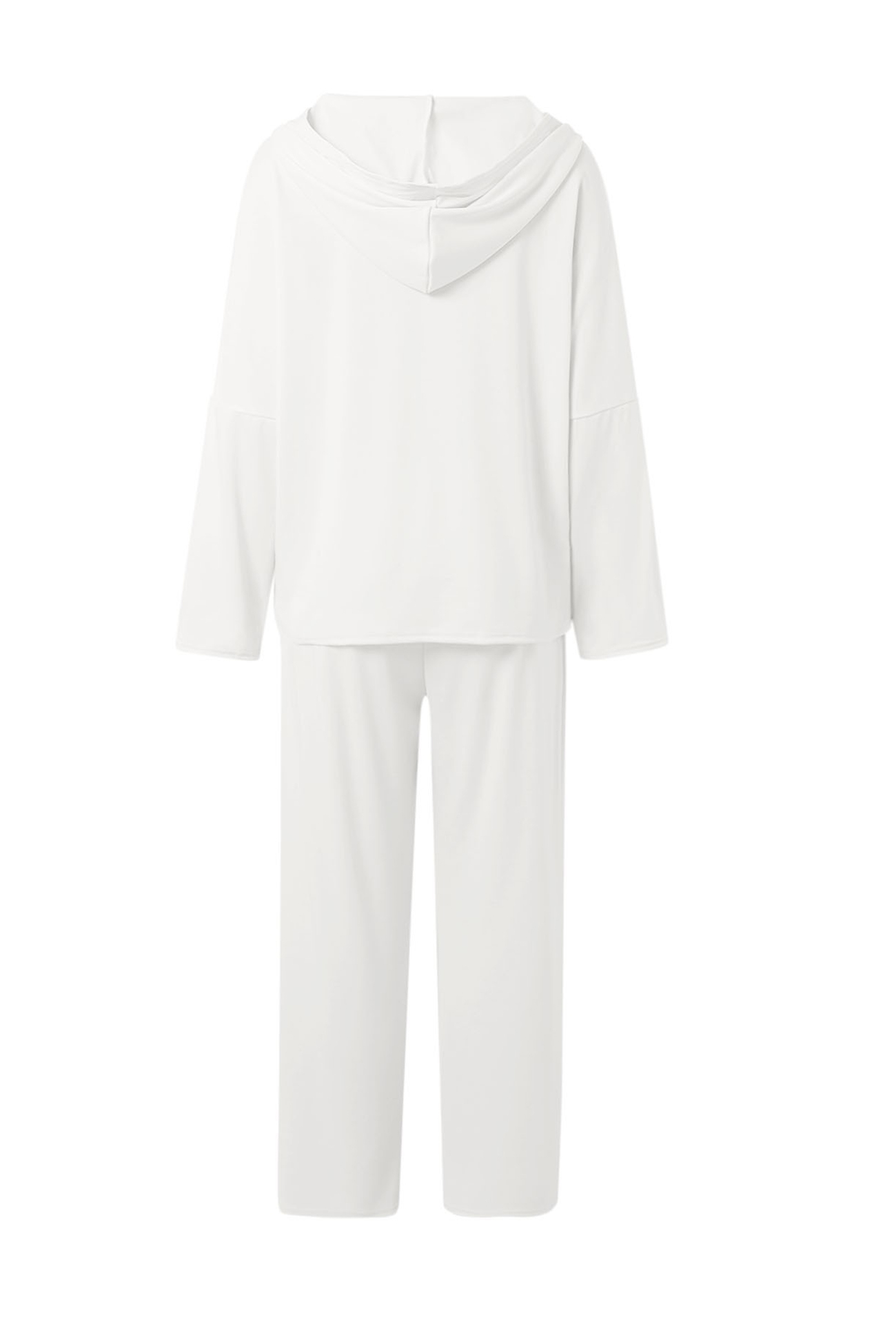 Solid Color Hoodie Haren Pants Set