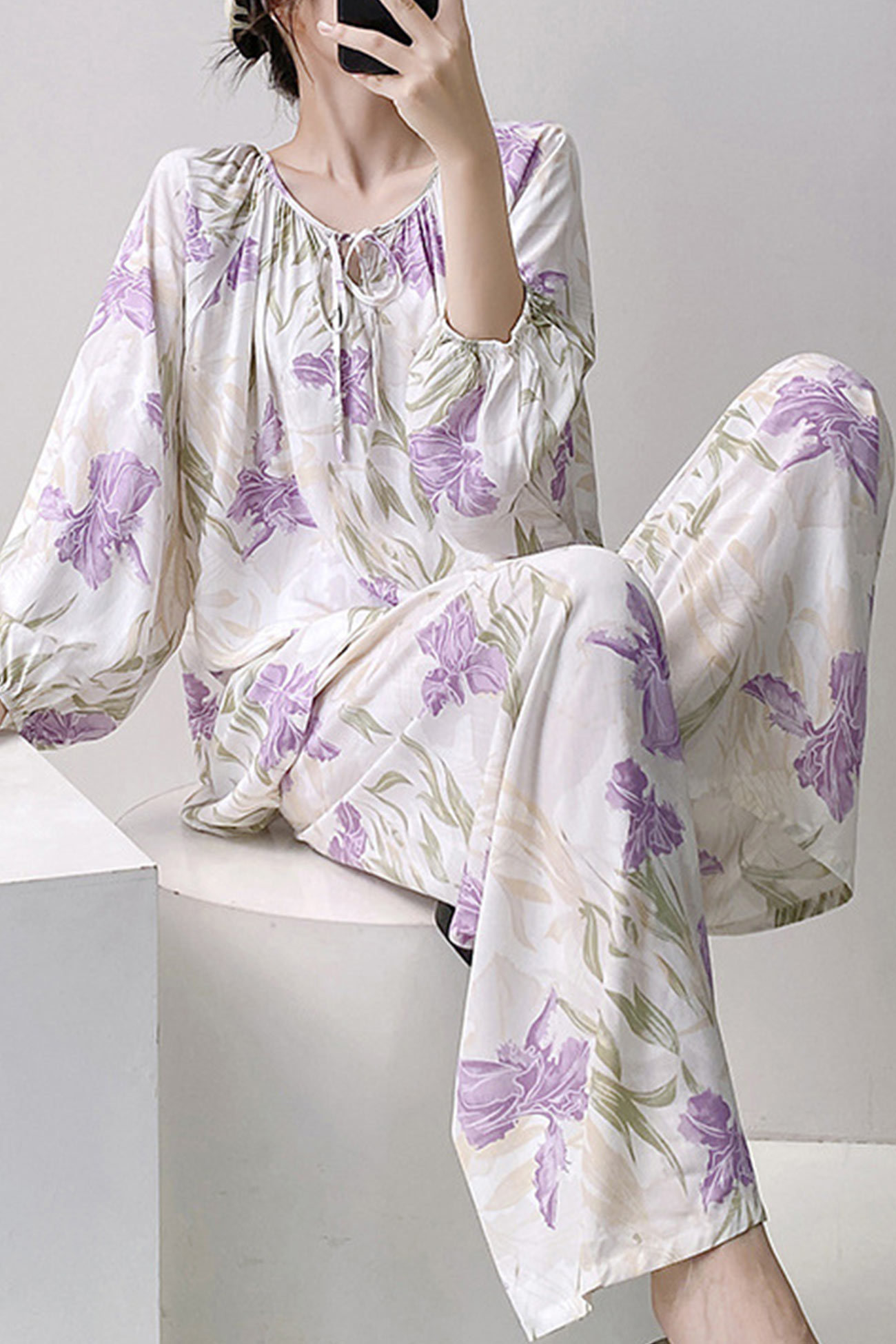 Printed Tie-up Oversize Loungewear