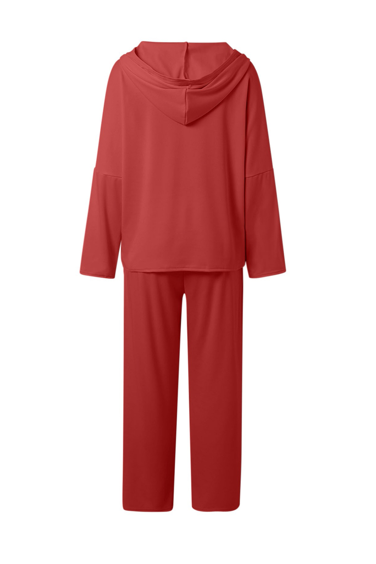 Solid Color Hoodie Haren Pants Set