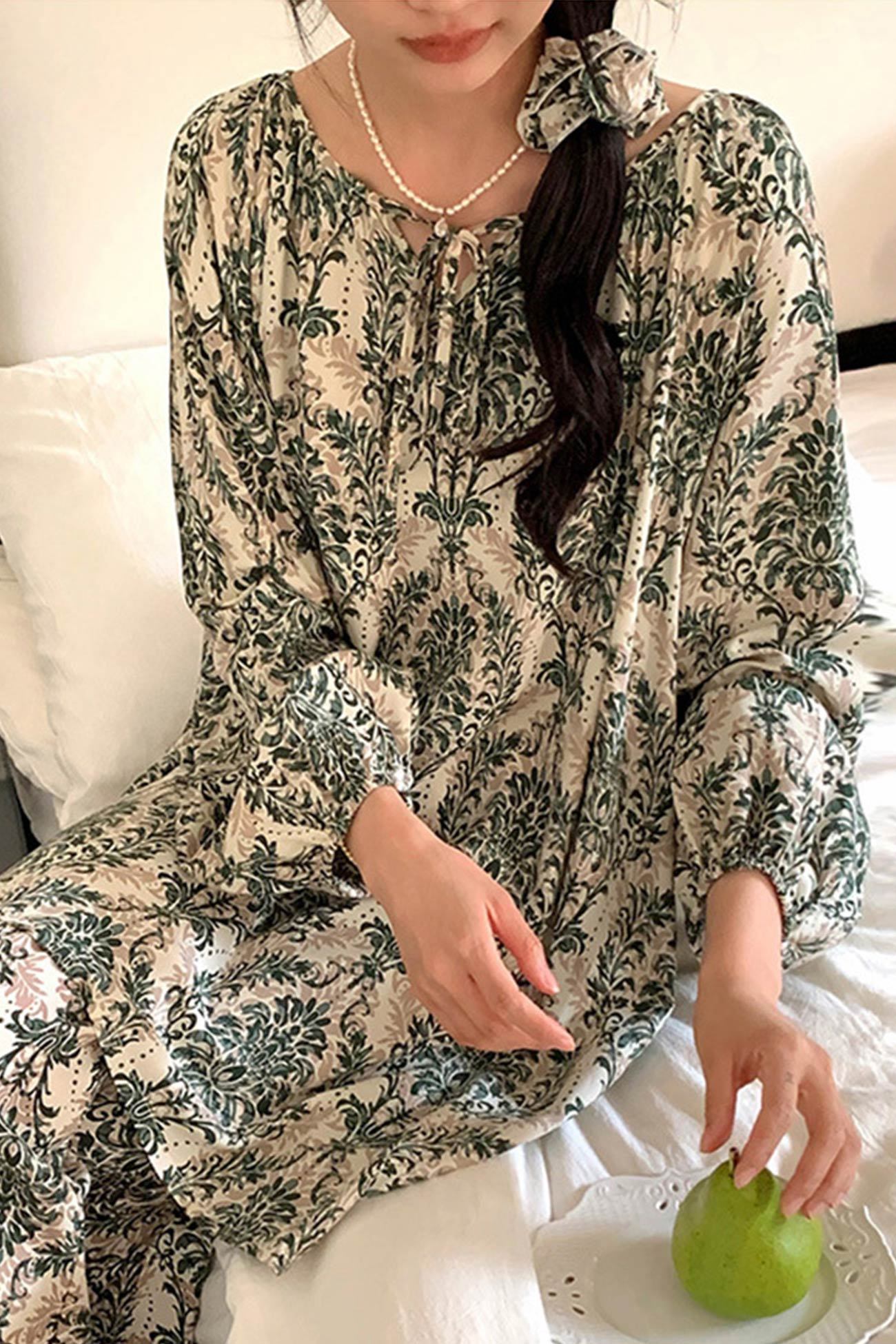 Printed Tie-up Oversize Loungewear