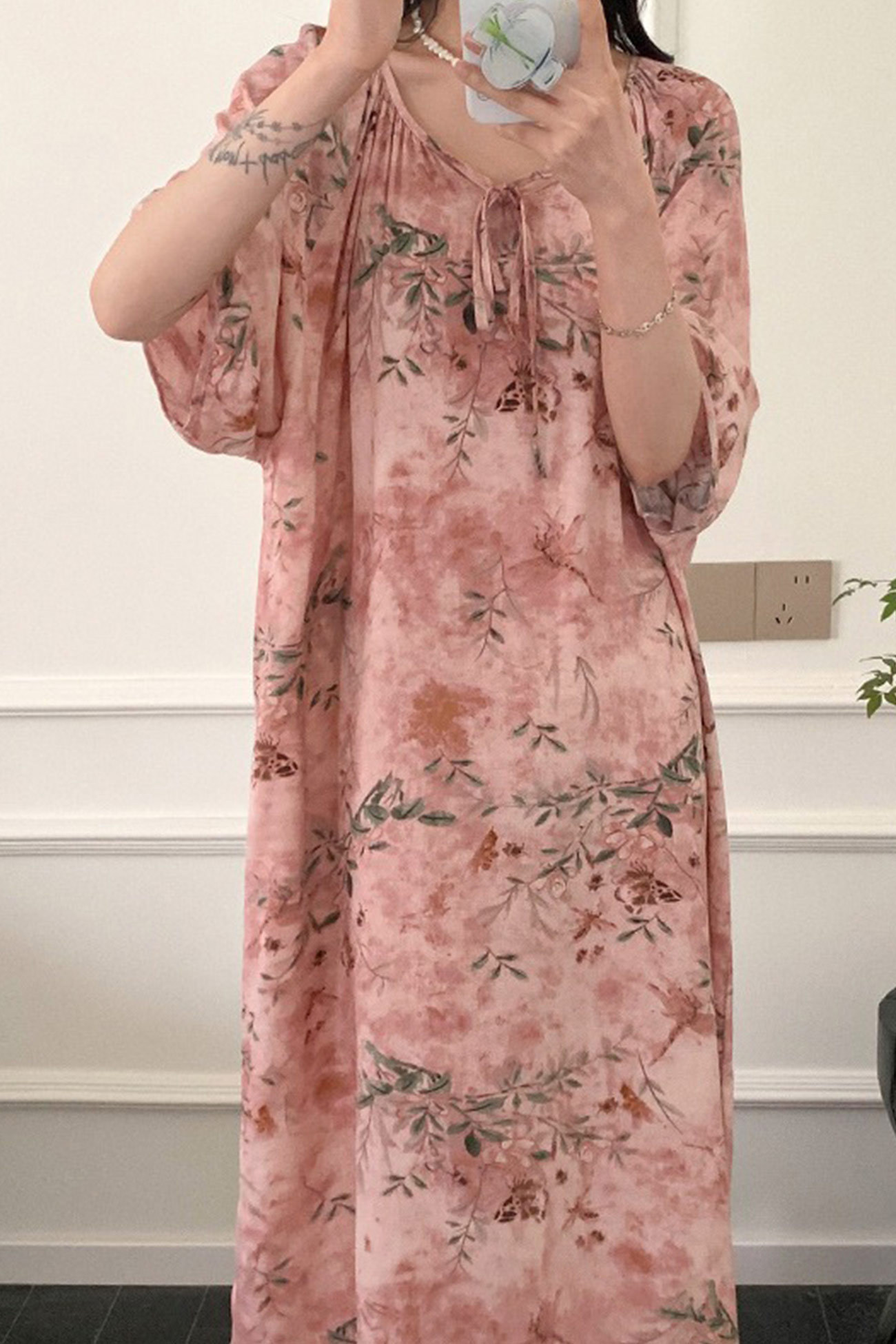 Printed Tie-up Oversize Loungewear