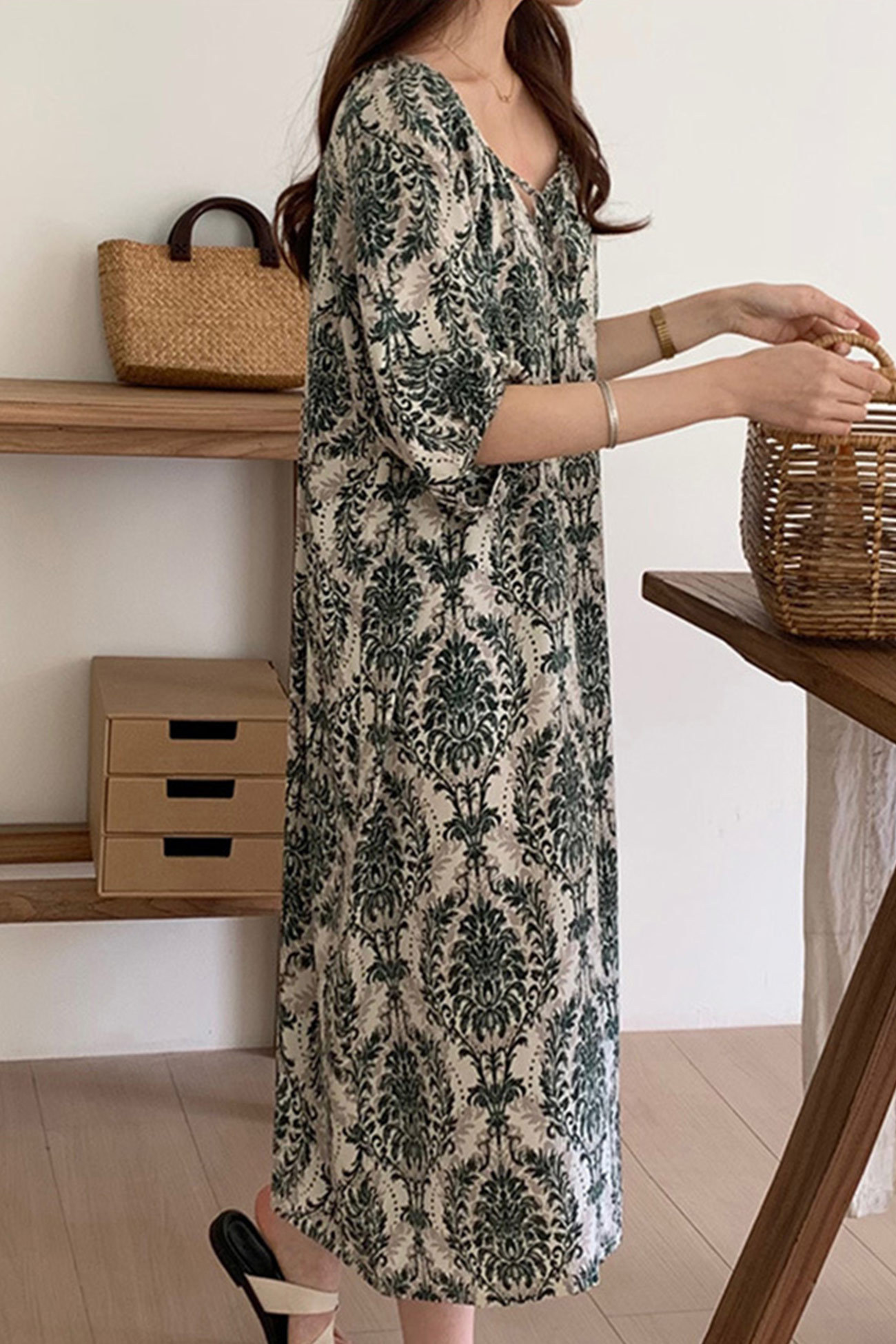 Printed Tie-up Oversize Loungewear