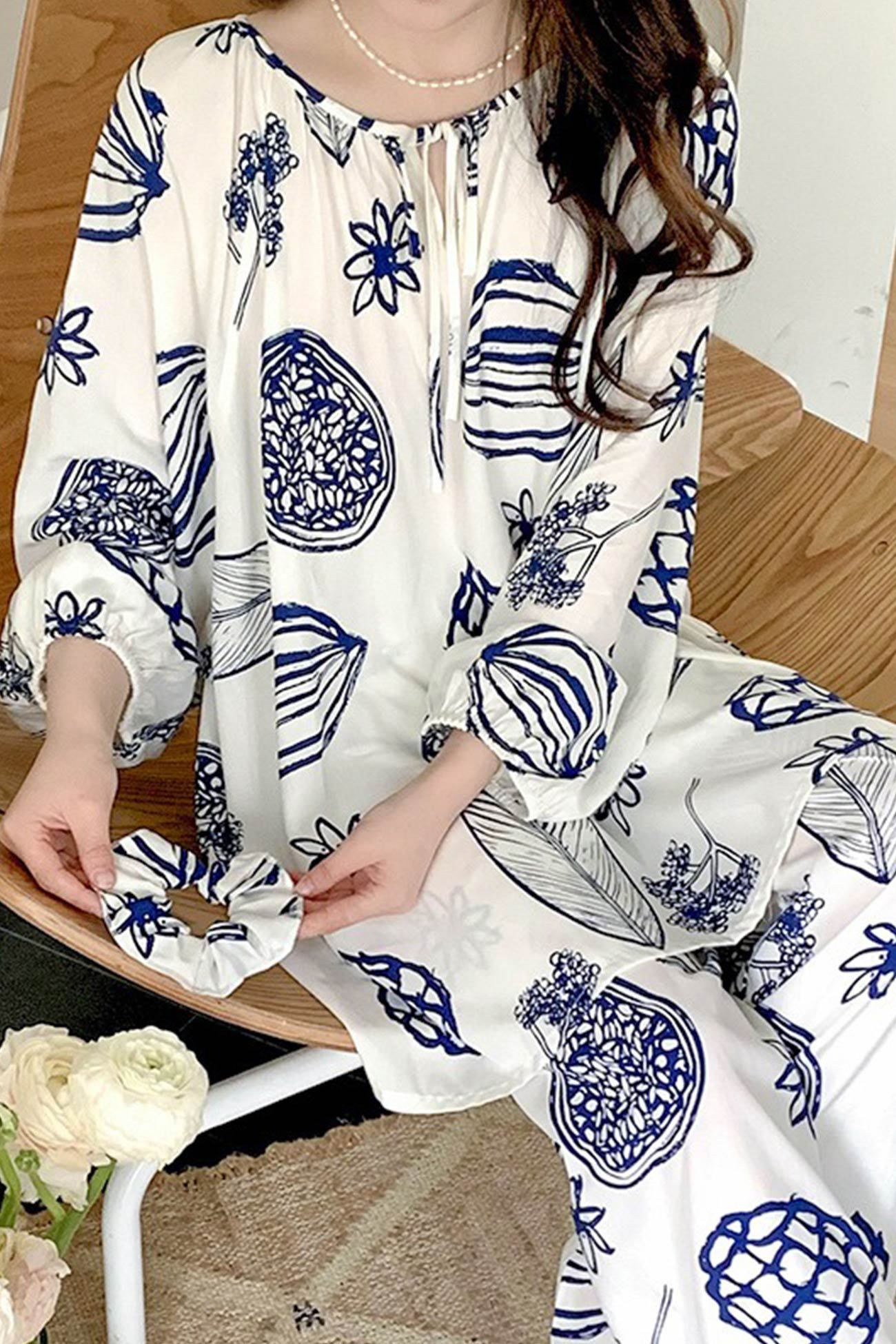 Printed Tie-up Oversize Loungewear