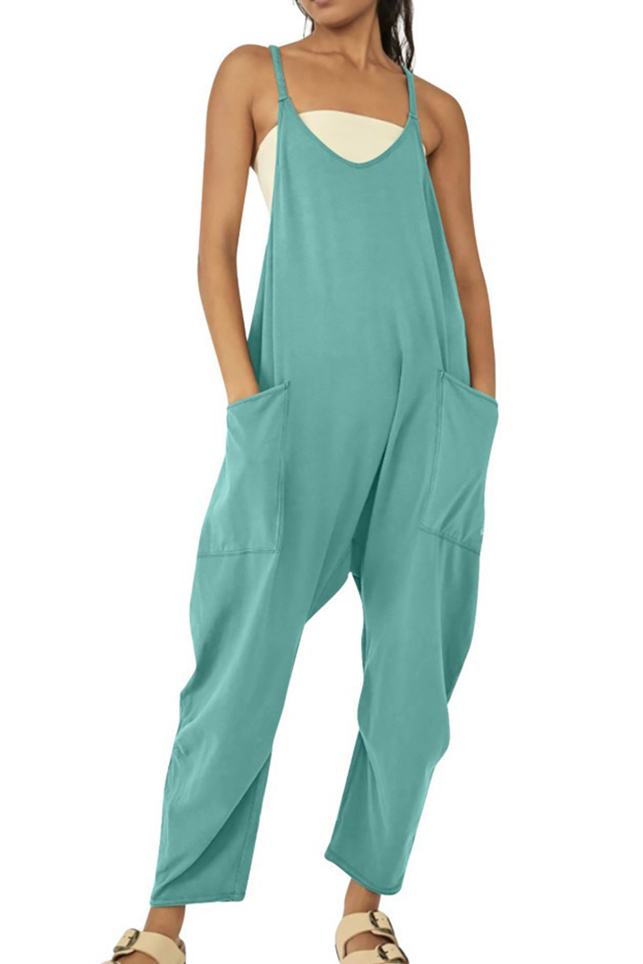 Large Pocket Cami Jumpsuits