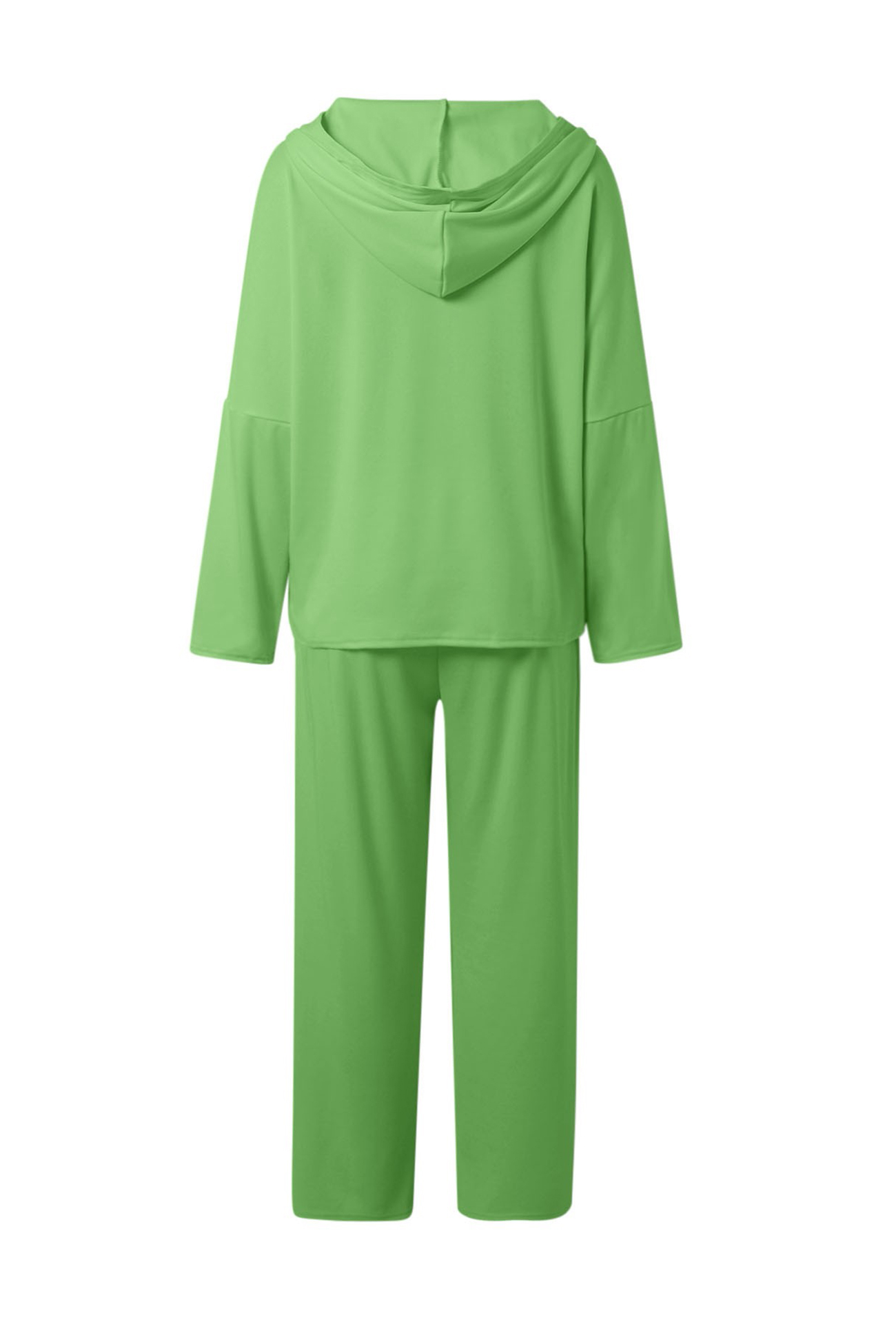 Solid Color Hoodie Haren Pants Set