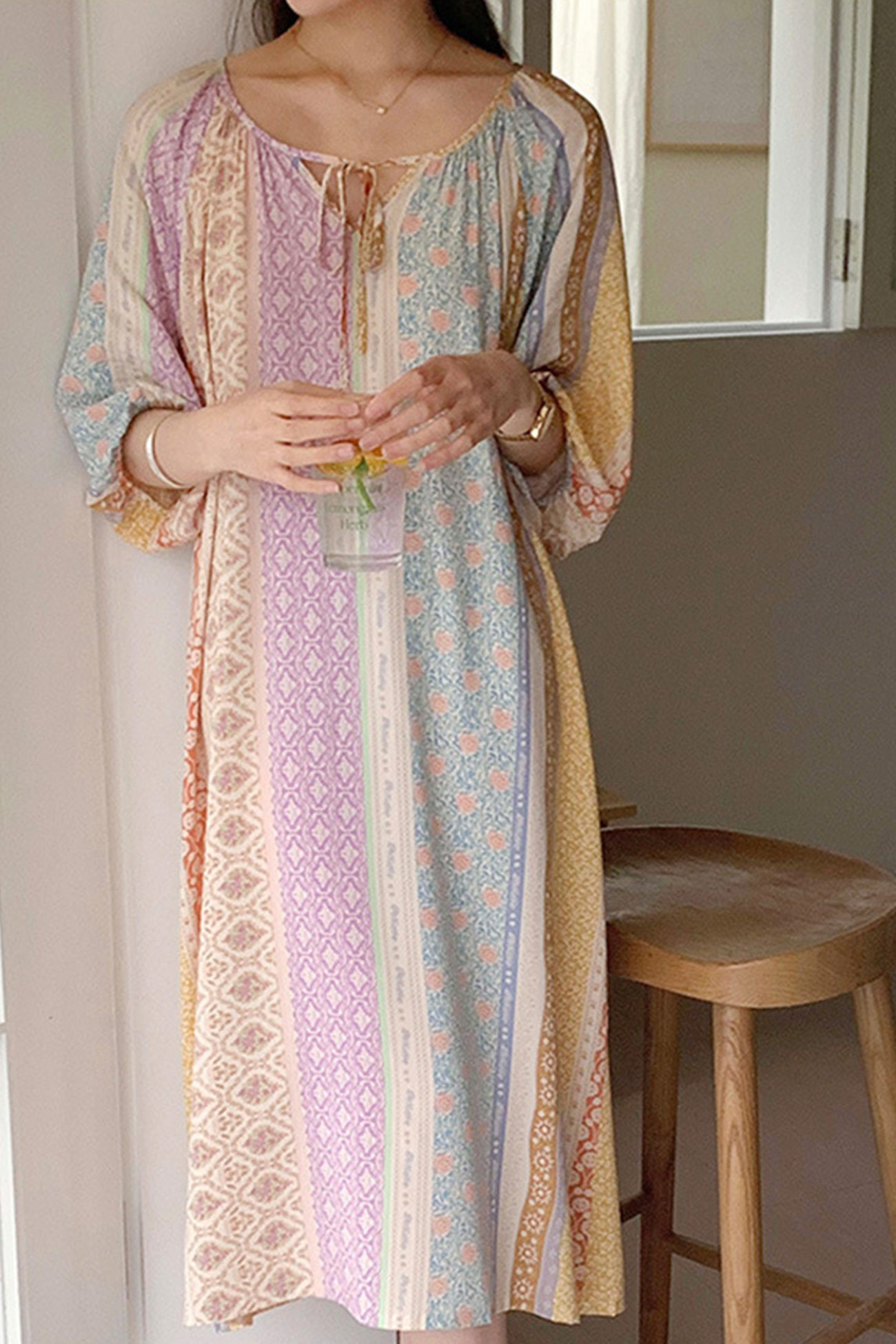 Printed Tie-up Oversize Loungewear