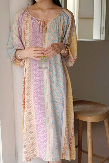Printed Tie-up Oversize Loungewear