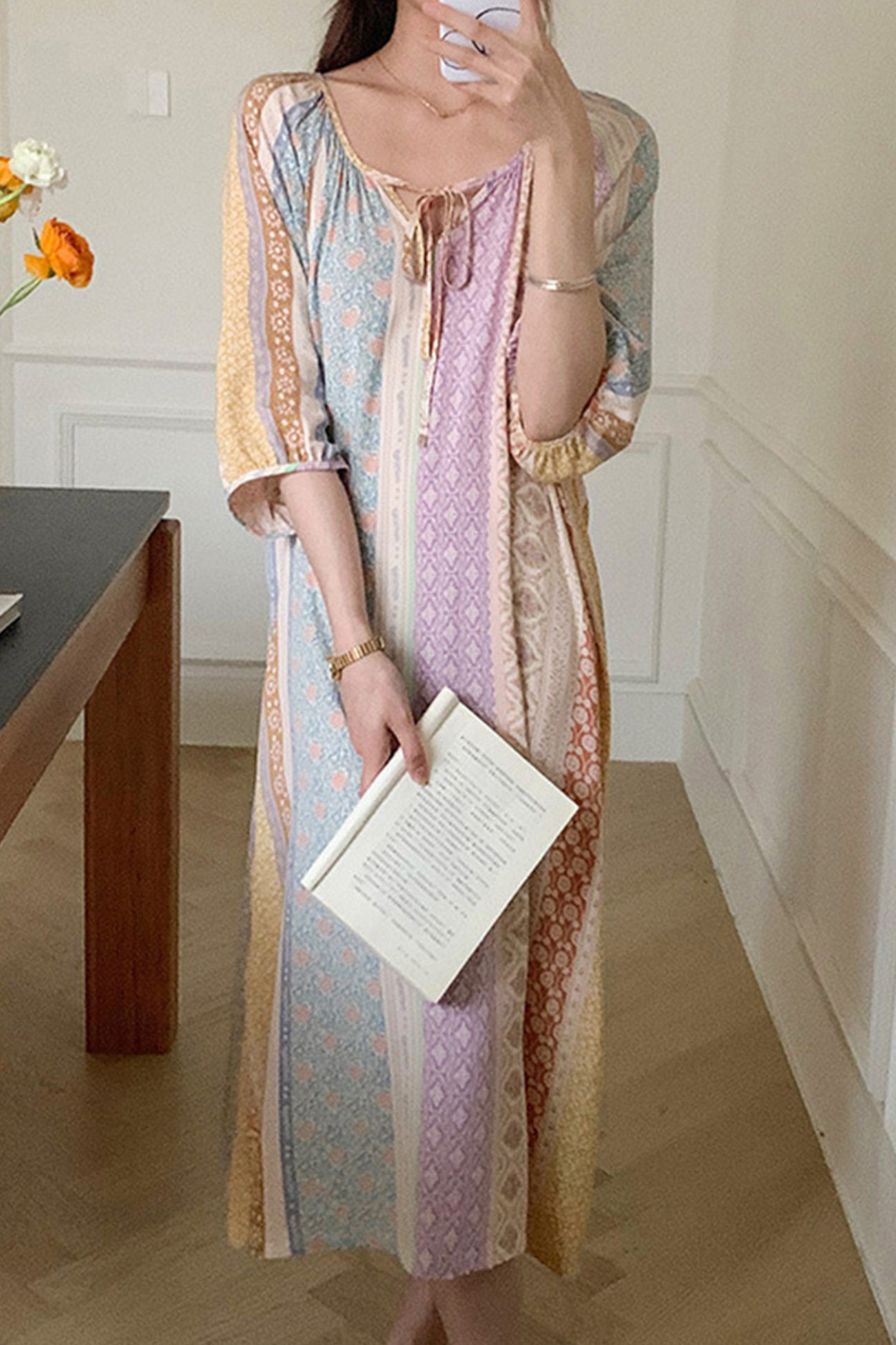 Printed Tie-up Oversize Loungewear