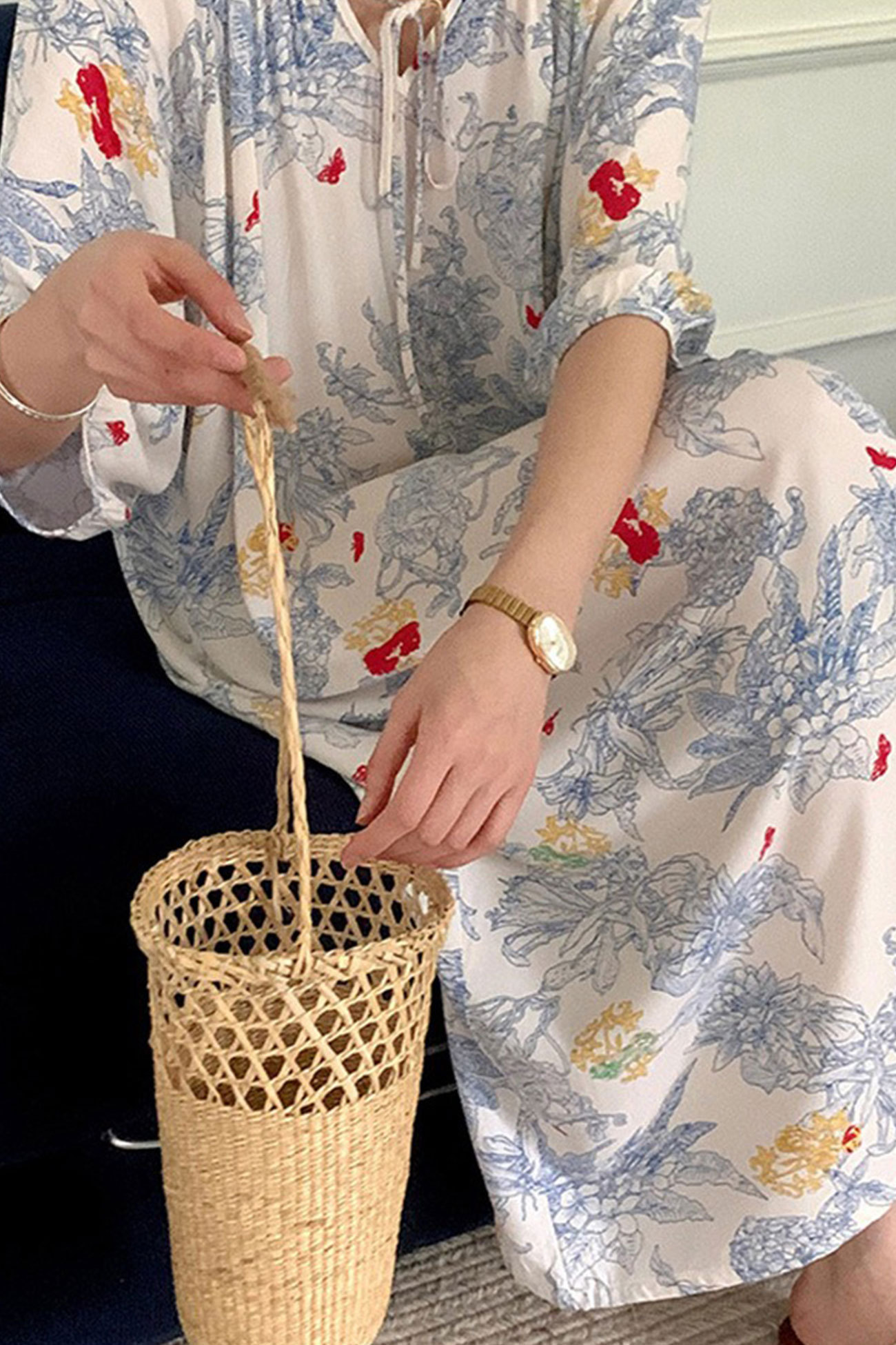 Printed Tie-up Oversize Loungewear