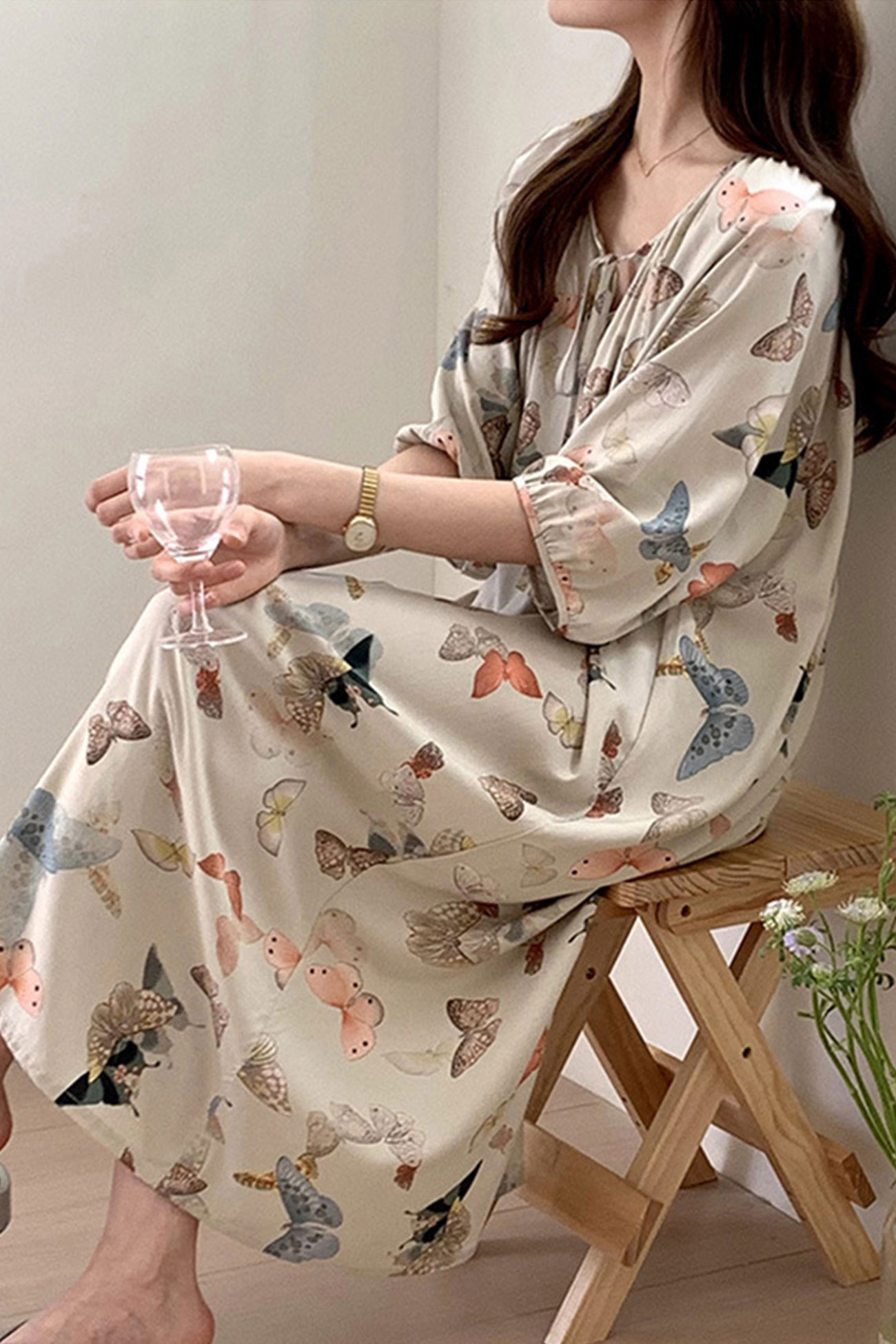 Printed Tie-up Oversize Loungewear