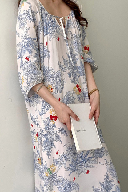 Printed Tie-up Oversize Loungewear