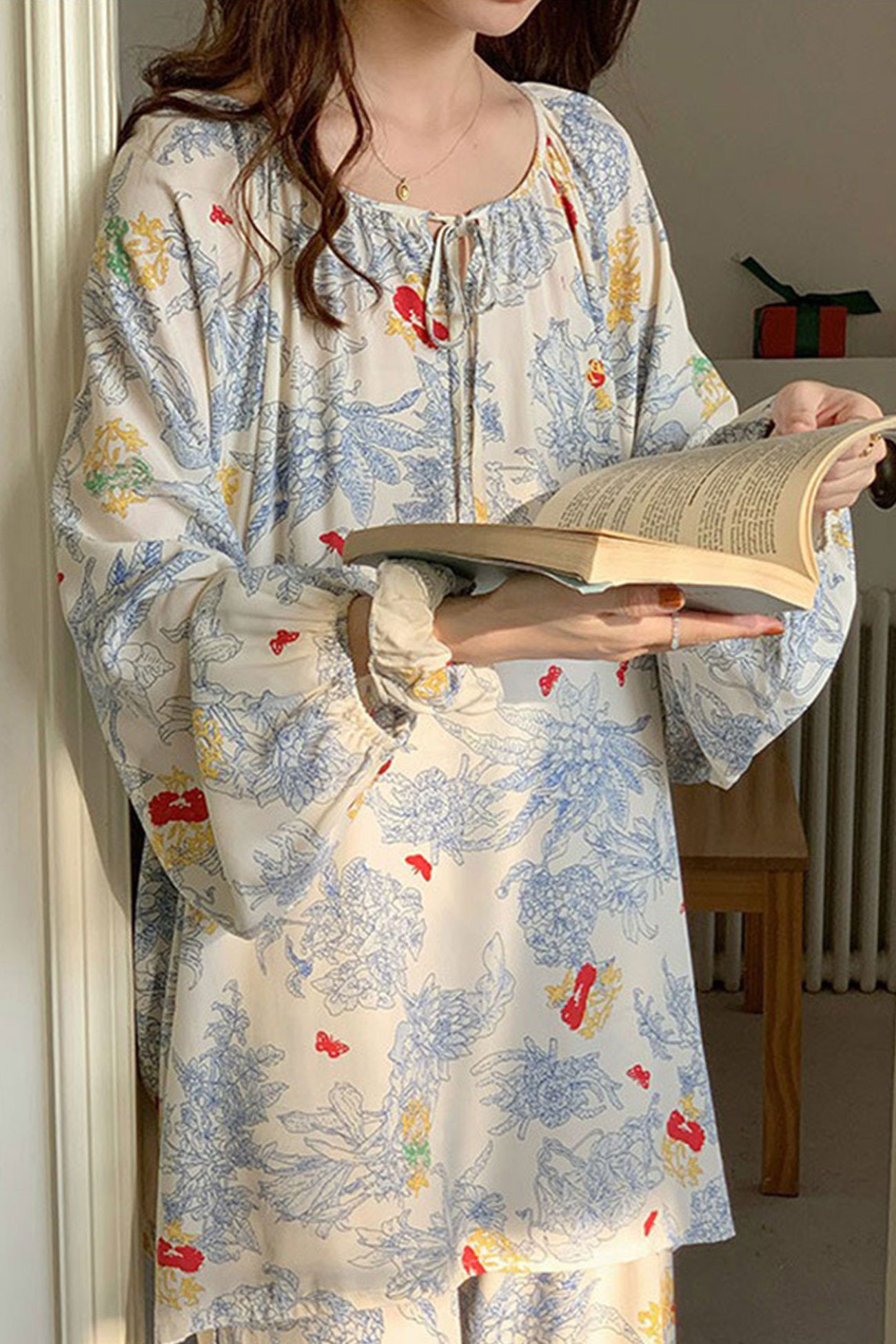 Printed Tie-up Oversize Loungewear