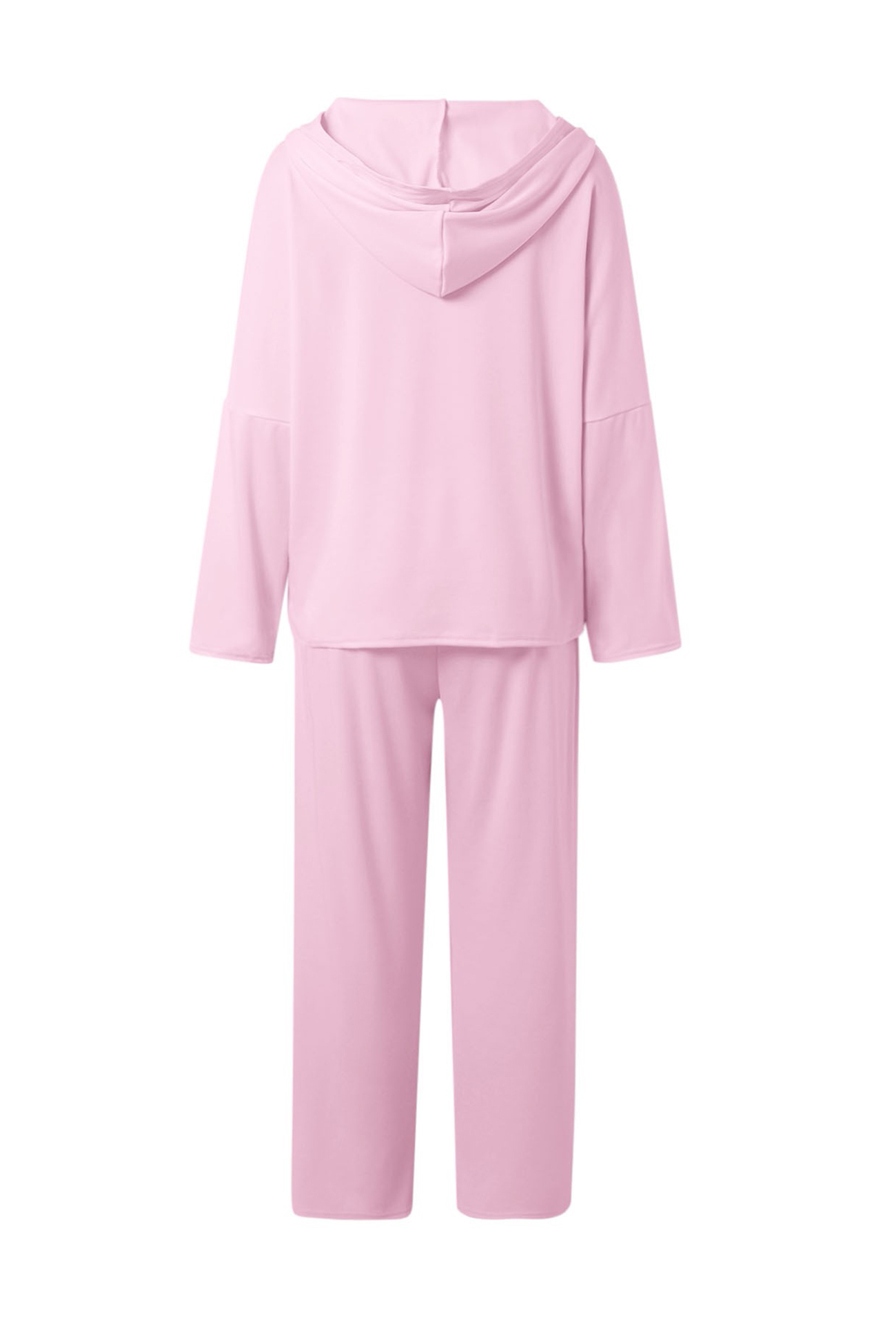 Solid Color Hoodie Haren Pants Set