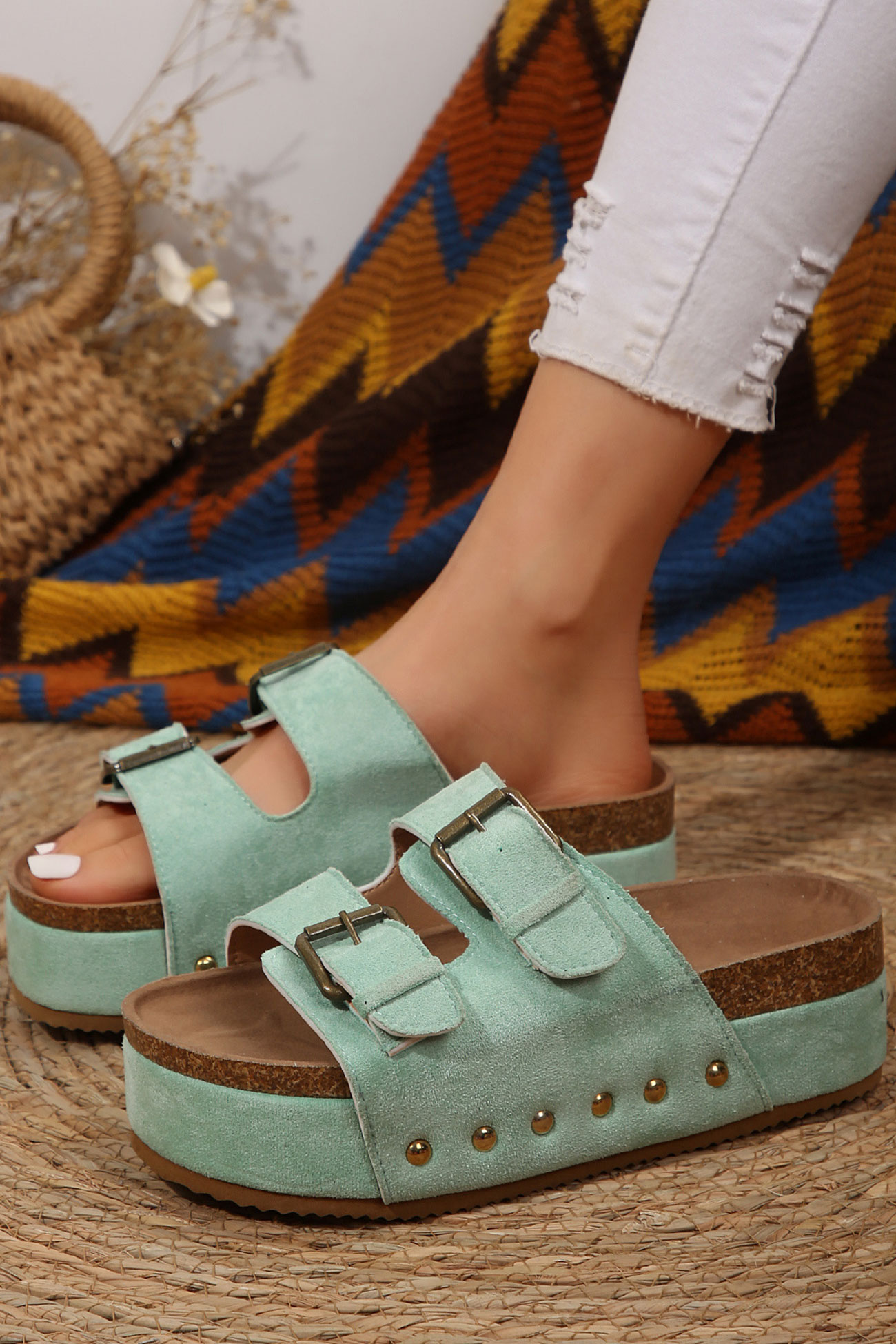 Suede Platform Sandal