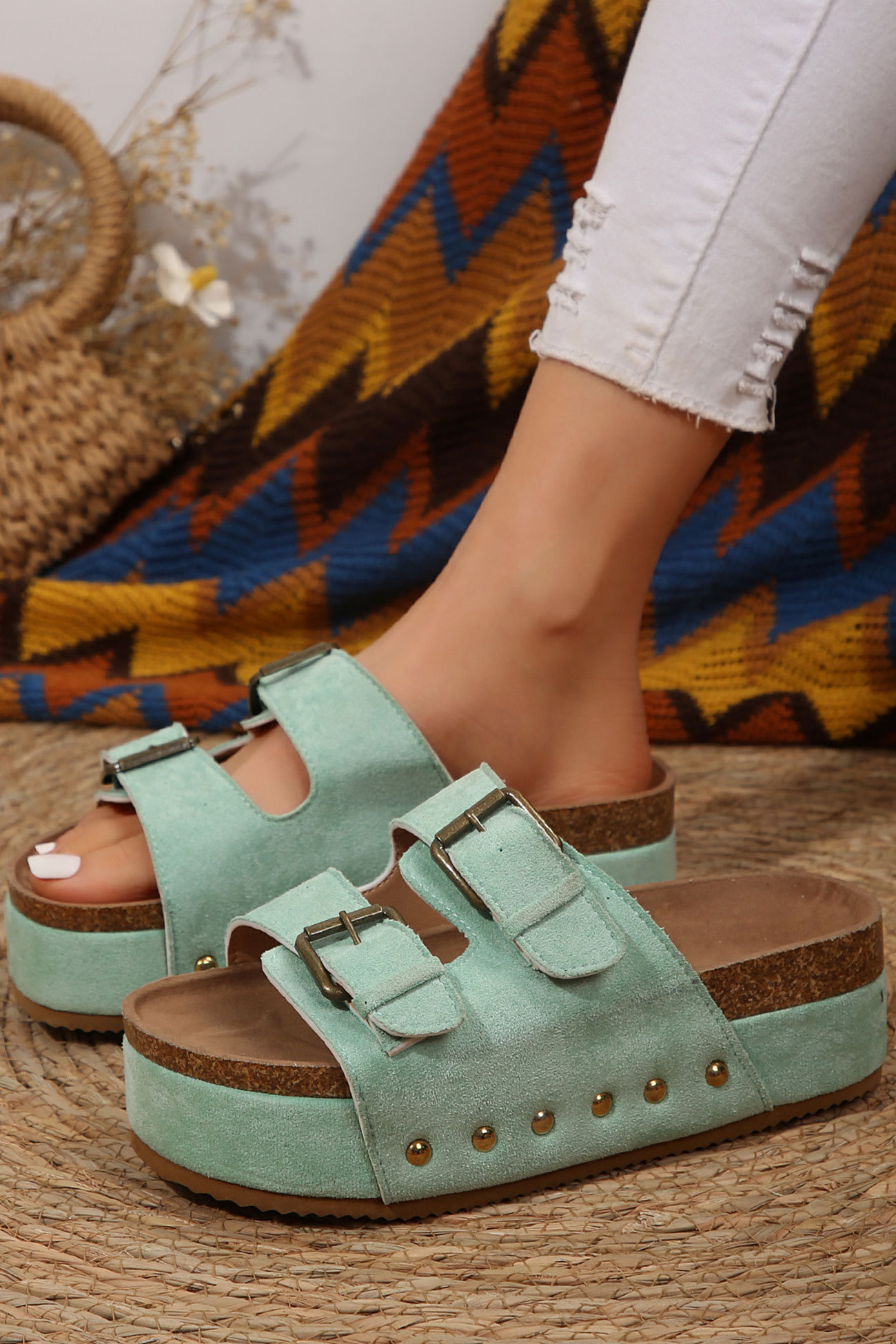 Suede Platform Sandal