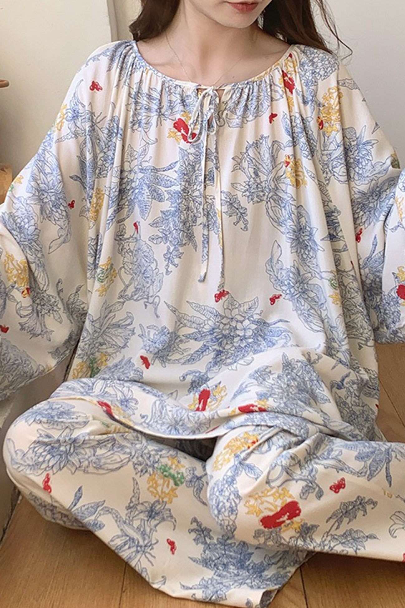 Printed Tie-up Oversize Loungewear