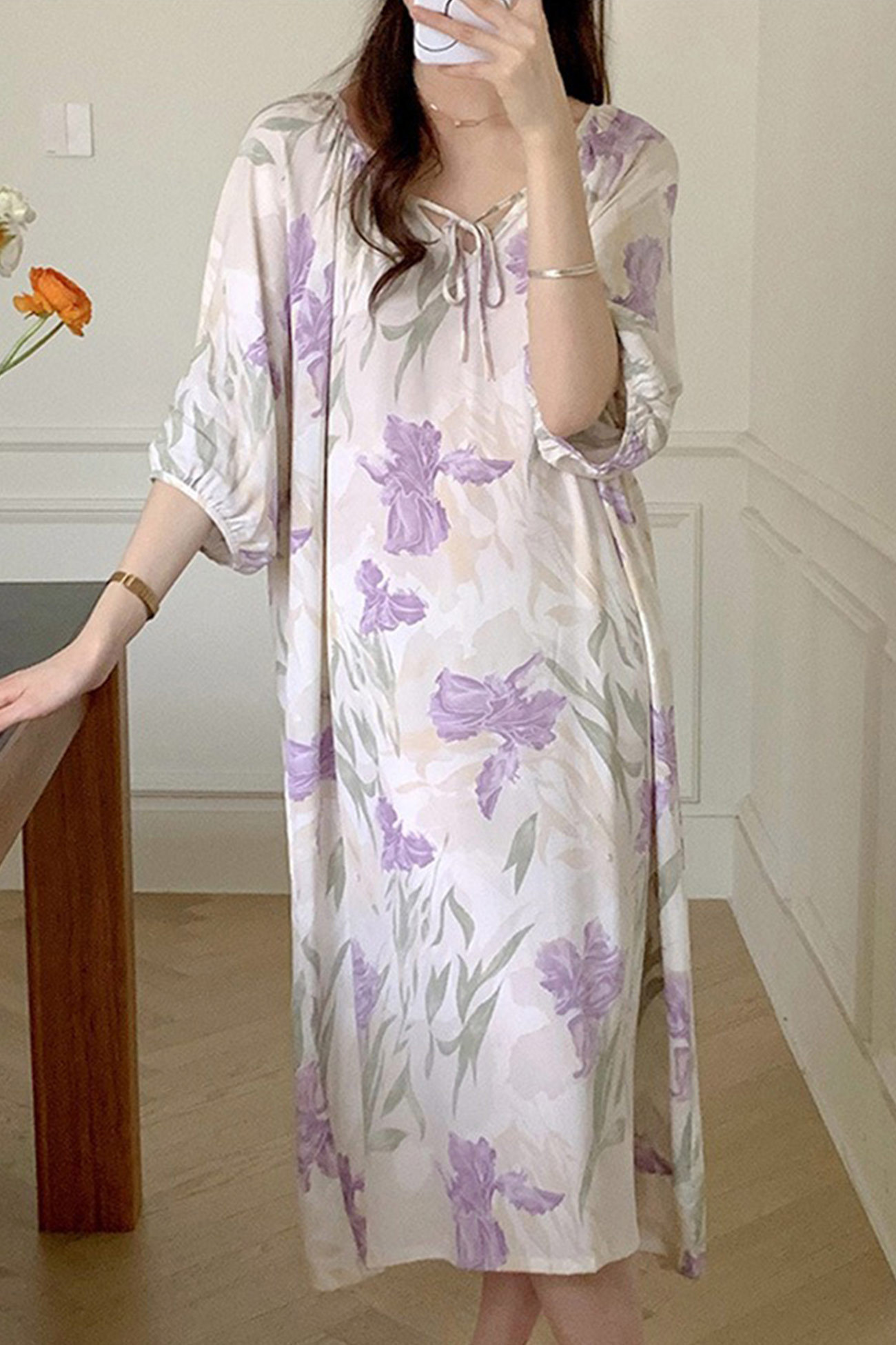 Printed Tie-up Oversize Loungewear