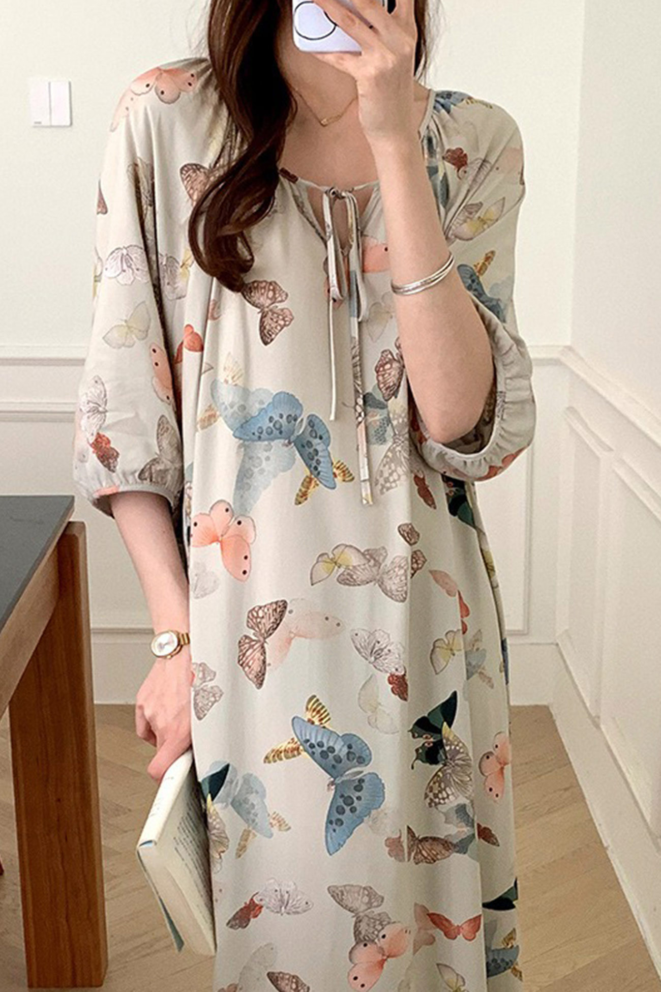 Printed Tie-up Oversize Loungewear