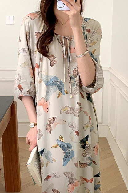 Printed Tie-up Oversize Loungewear