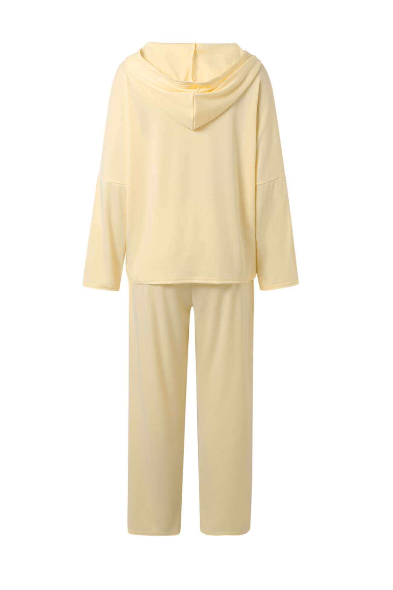 Solid Color Hoodie Haren Pants Set