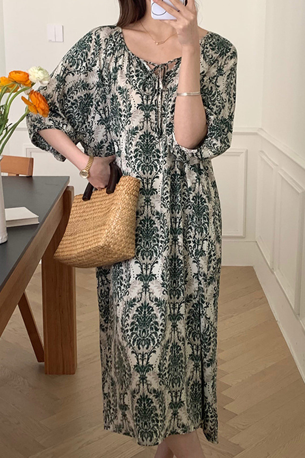 Printed Tie-up Oversize Loungewear