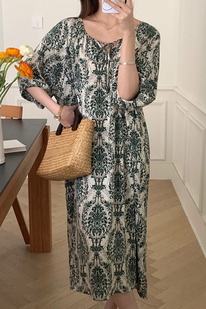 Printed Tie-up Oversize Loungewear