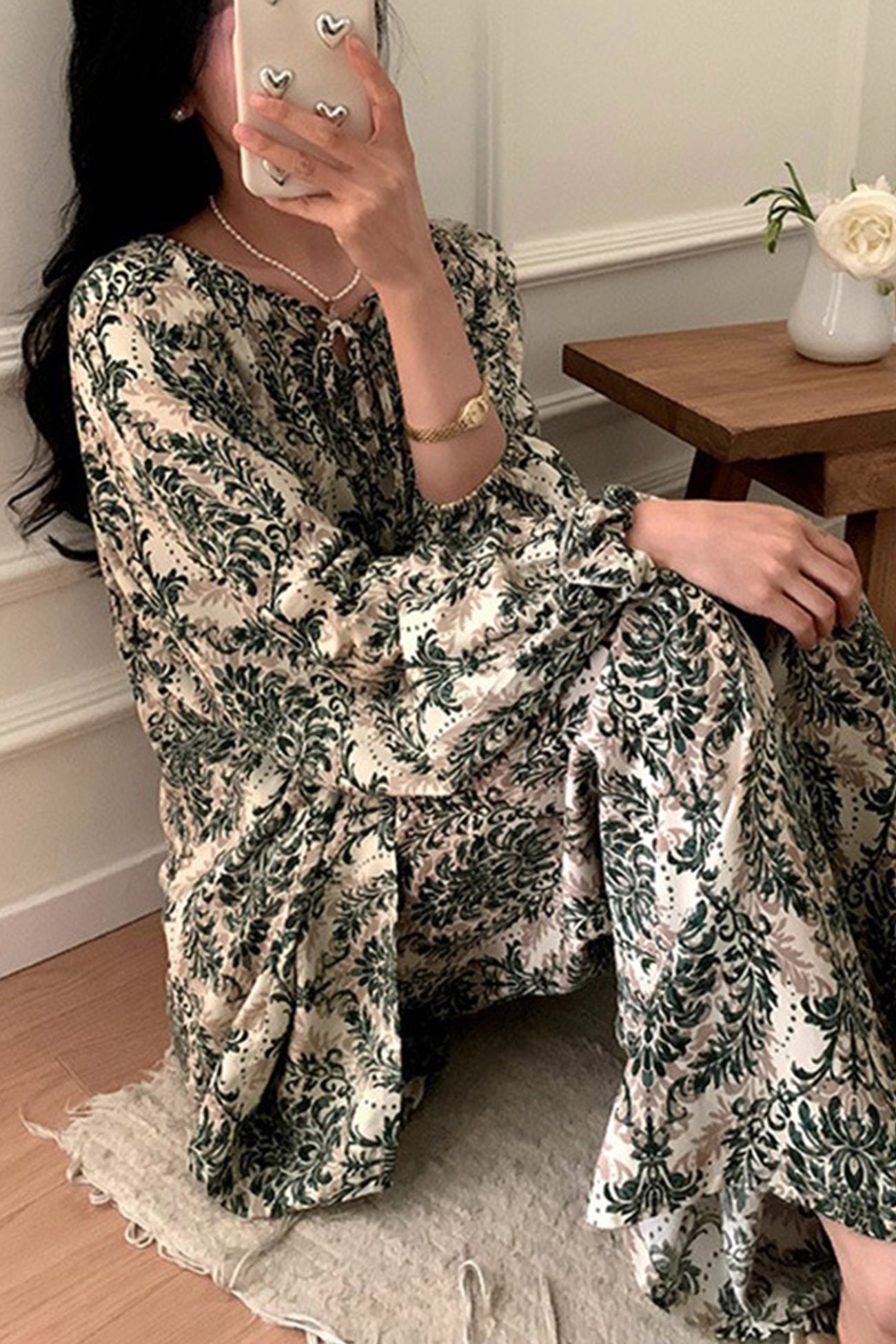 Printed Tie-up Oversize Loungewear