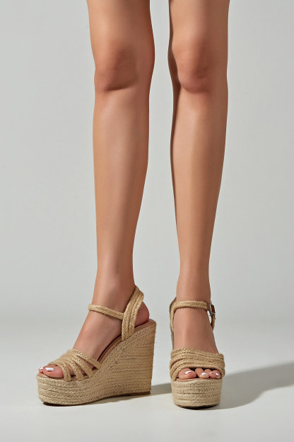 Ankle Strap Espadrille Wedge Sandals