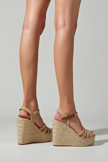 Ankle Strap Espadrille Wedge Sandals
